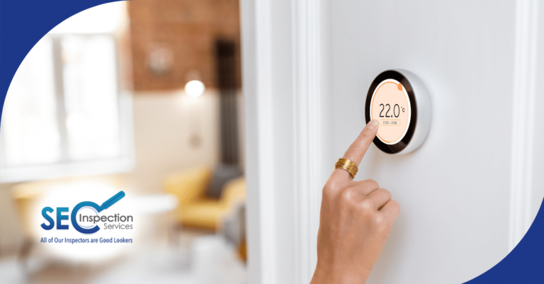 Smart thermostat displaying 22°C, promoting energy-efficient climate control